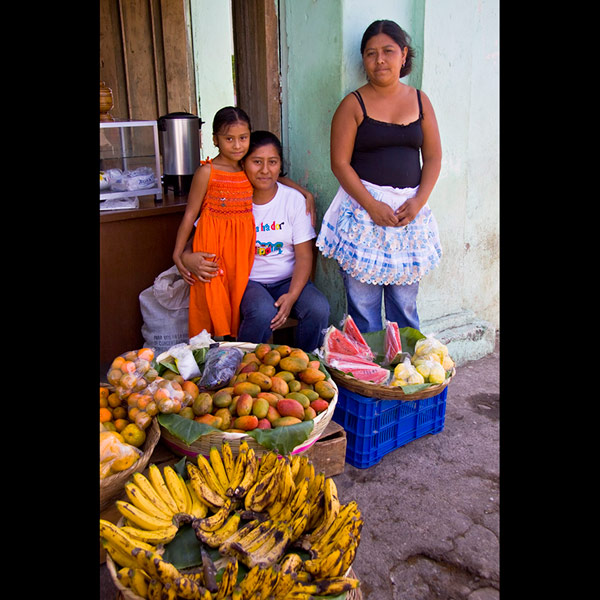 Family Store at Market in El Salvador